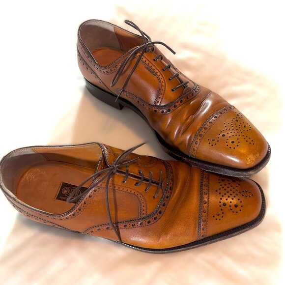 Sutor Mantellassi men\'s British tan wing tip Oxford shoes main image 5